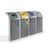 Afvalbak voor kringloopmateriaal Separator ProfiLine WSB-K Plus inhoud 120 l, b x h x d = 500x1100x450 mm incl. 3 inzetstukken