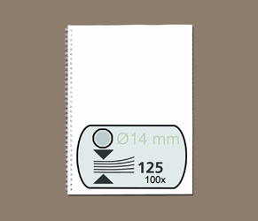 DRAADRUG FELLOWES 14MM 34RINGS A4 ZILVER artikel afbeelding