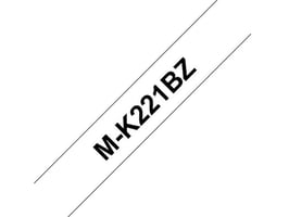 Brother MK221BZ Labeltape, 9 mm x 8 m, Zwart op Wit