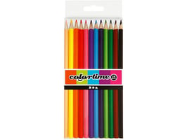 Colortime Kleurpotloden, Lijndikte 3mm, Assorti (pak 12 stuks)