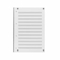 Collegeblok Oxford A4+ muziek 4-gaats 100 pagina's 80gr blauw