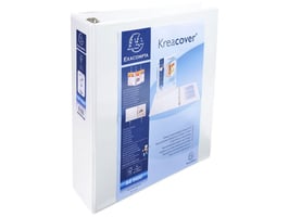 Exacompta KreaCover Presentatieringband, A4 Maxi, Ringcapaciteit 60 mm, 4 rings, Wit