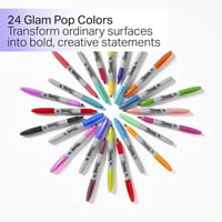 Viltstift Sharpie Glampop fijn assorti blister à 24 stuks