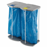 Afvalzakstandaard met 250 blauwe recyclingzakken ProfiLine MSS XXXL