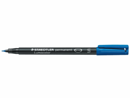 Viltstift Staedtler Lumocolor 313 permanent S blauw