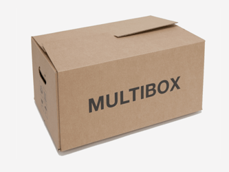 Multibox 485x320x225mm, kleur bruin/bruin, dikte BC-Golf 5,6mm artikel afbeelding